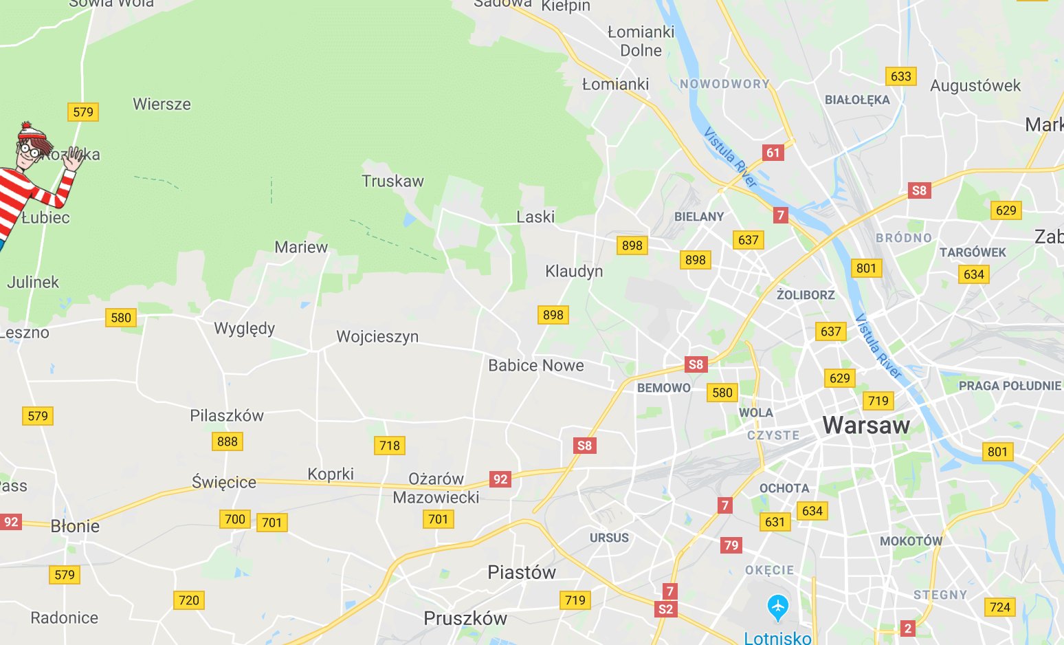 Wally w Google Maps Warszawa