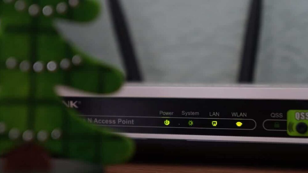 router i migające diody z internetem