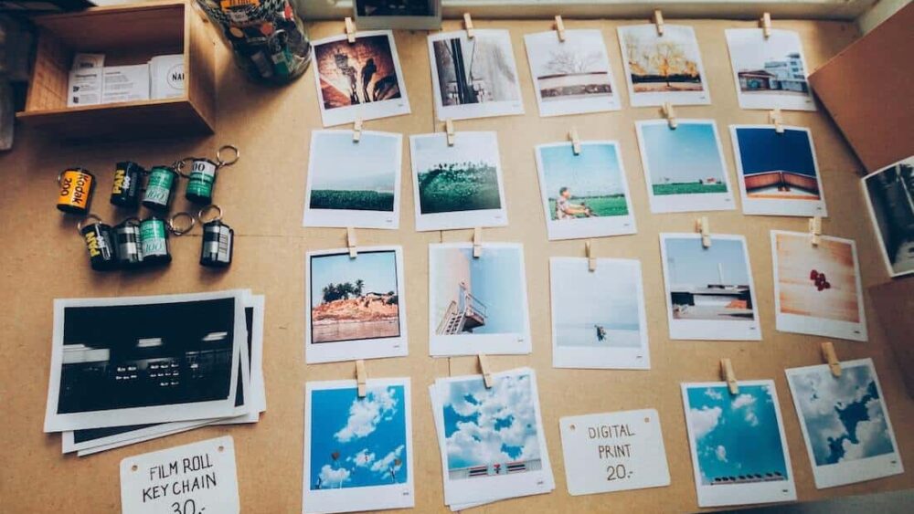 Wydrukowane zdjęcia polaroid