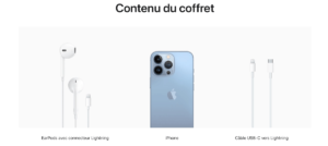 Zawartość pudełka iPhone 13 we Francji