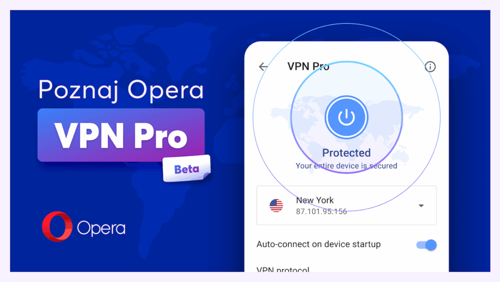 Usługa Opera VPN Pro