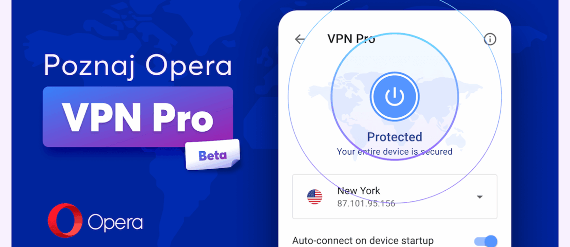 Usługa Opera VPN Pro
