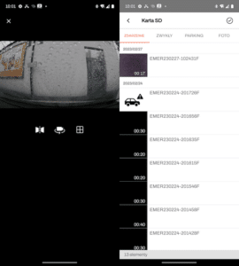 MiVue 818 - podgląd live z kamery oraz przegląd nagrań w aplikacji MiVuePro
