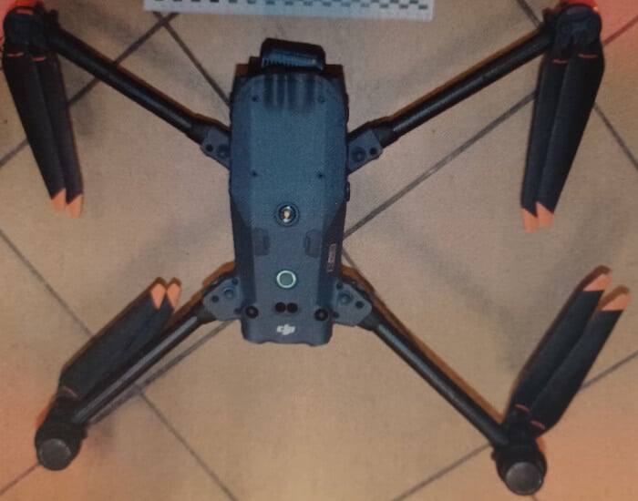 Uszkodzony dron przez mieszkańca Warszawskich Bielan