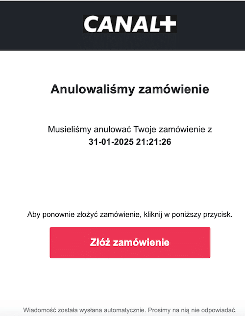 Anulowanie subskrypcji Canal+ Online