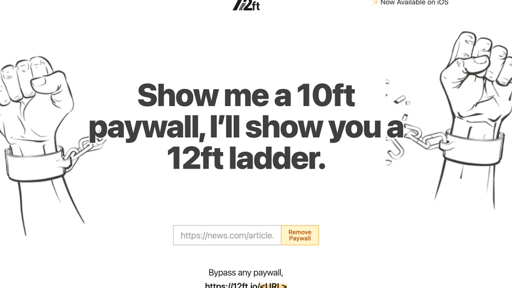 Zablokowali blokera paywalli 12ft.io