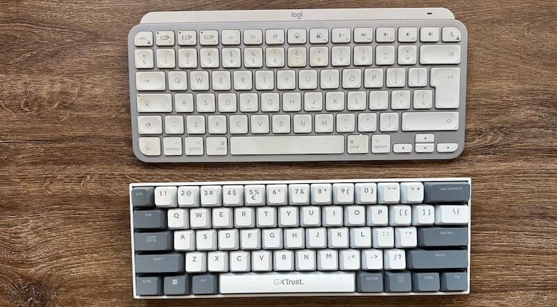 Acera 60% w porównaniu z moją obecną klawiaturą Logitecha do programowania